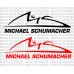 Michael schumacher formula 1 decal stickers