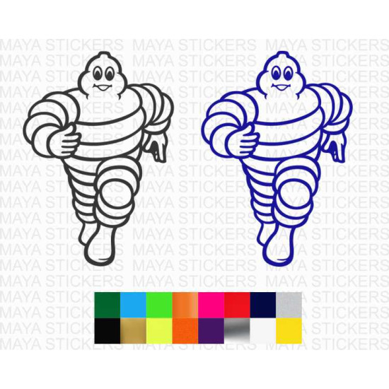 Michelin Man Bibendum sticker for Motorcycles and cars