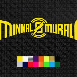 Minnal Murali logo decal sticker for cars, laptops, bikes and others