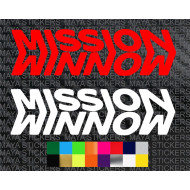 Mission winnow logo stickers for cars, bikes, laptops ( Pair of 2 )