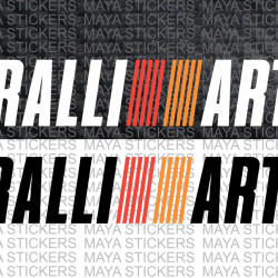 Mitsubishi Ralliart racing logo decal stickers 