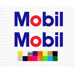Mobil logo stickers for cars and bikes ( Pair of 2 )