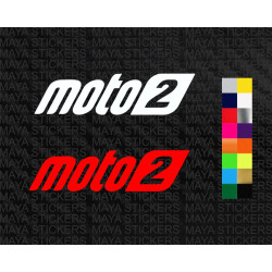 Moto2 logo stickers for motorcycles and helmets ( Pair of 2 )