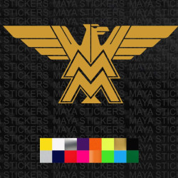 Moto morini eagle logo decal sticker for motorcycles and helmets
