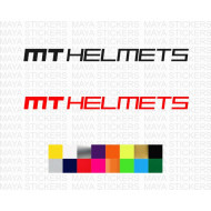 MT helmets text logo sticker for motorcycles and helmets ( Pair of 2 ) 
