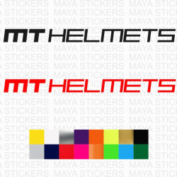 MT helmets text logo sticker for motorcycles and helmets ( Pair of 2 ) 