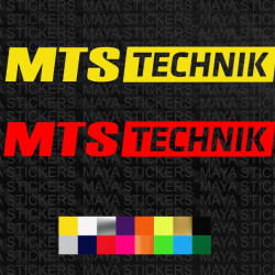 MTS technik logo car sponsor stickers ( Pair of 2 )