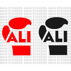 Muhammad Ali boxer glove logo stickers