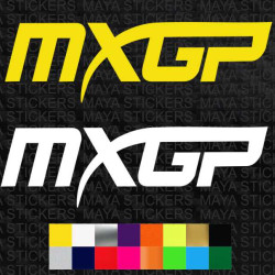 MXGP Motocross Grandprix logo stickers for Motorcycles and helmets  ( Pair of 2 )