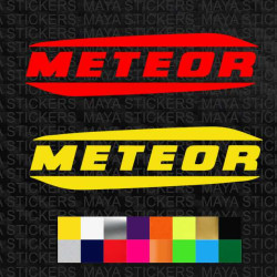 Royal Enfield Meteor logo sticker for motorcycles and helmets ( Pair of 2 )