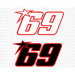 69 Nicky Hayden logo sticker for Motorcycles and helmets