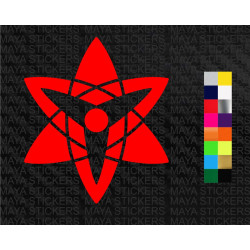 Sasuke's Mangekyo Sharingan emblem decal stickers for cars, bikes, laptops