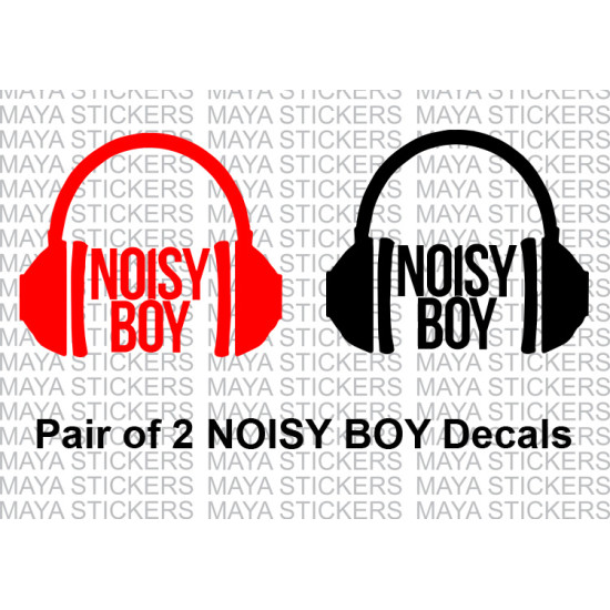 Noisy boy headphone decal sticker for cars, bikes, laptops