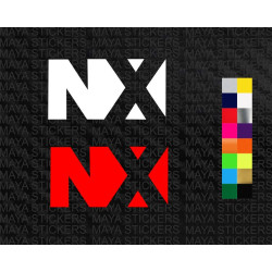 Honda NX logo stickers for NX500 and NX200 ( Pair of 2 )