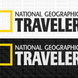 Nat GEO traveler logo sticker for cars, bikes, laptops