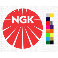 NGK spark plug round logo stickers for Motorcycles and cars