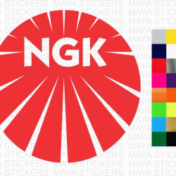 NGK spark plug round logo stickers for Motorcycles and cars