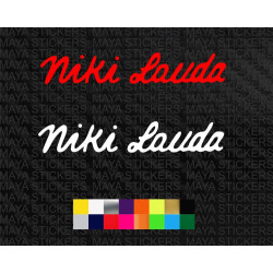 Niki Lauda logo decal sticker ( Pair of 2 stickers ) 