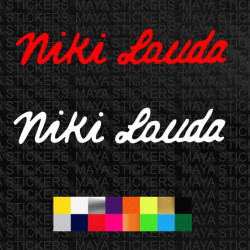 Niki Lauda logo decal sticker ( Pair of 2 stickers ) 