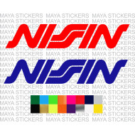 Nissin logo stickers for cars and motorcycles (PAIR OF 2)