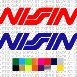 Nissin logo stickers for cars and motorcycles (PAIR OF 2)