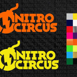 Nitro circus logo sticker for motorcycles, helmets, bicycles and others