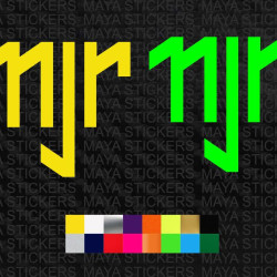 Neymar Jr. NJR new logo sticker for cars, bikes, laptops ( Pair of 2 )