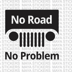 No Road, No Problem Jeep / Thar sticker