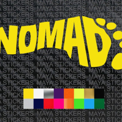 Nomad creative footprint design sticker for cars, bikes, laptops