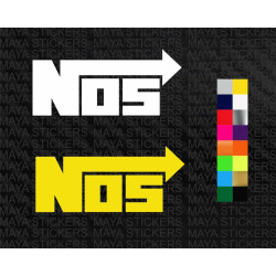 NOS logo sticker decal for bikes and cars.