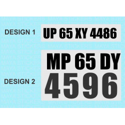 Number Plate number sticker for motorcycles and scooters
