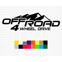 OffRoad 4 wheel drive logo sticker for cars and suv