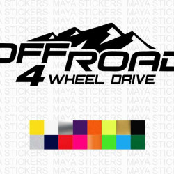 OffRoad 4 wheel drive logo sticker for cars and suv