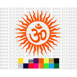 Om inside sun decal sticker for cars, bikes, laptops, helmets