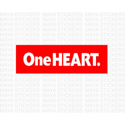 One Heart sticker for Honda bikes, scooters and cars