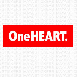 One Heart sticker for Honda bikes, scooters and cars