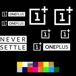 One plus logo combo pack  ( 8 stickers )