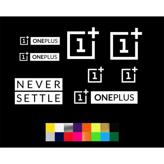 One plus logo combo pack  ( 8 stickers )