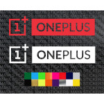 One Plus logo sticker for mobiles, laptops, bikes, cars ( Pair of 2 stickers )