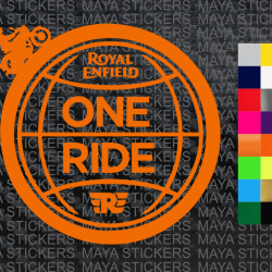One ride globe design sticker  for royal enfield bikes