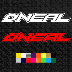Oneal old logo decal sticker for motorcycles, helmets and bicycles ( pair of 2 )
