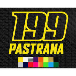 199 Travis Pastrana racing number bike and helmet stickers