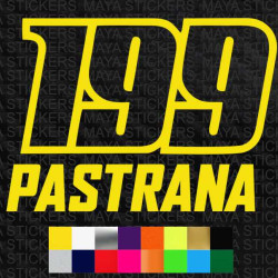 199 Travis Pastrana racing number bike and helmet stickers