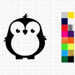 Cute Penguin design decal sticker for cars, laptops, scooty and bikes