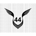 Lewis hamilton 44 logo with wings decal stickers