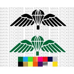 Parachute and wings airborne army decal sticker