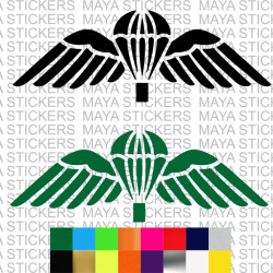 Parachute and wings airborne army decal sticker