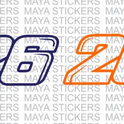 Pedrosa 26 number stickers for bikes ( Pair of 2 )