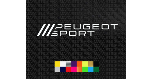  RACING DIRECT Autocollant Peugeot Sport Jaune Lot de 2 Stickers  écusson avec Logo Accessoire Automobile décoratif pour 206 207 208 307 308  107 5008
