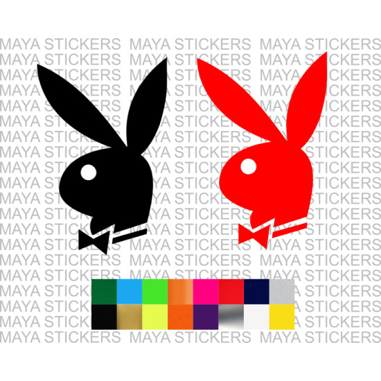 Playboy logo stickers for cars, bikes, laptops, and mobiles ( Pair of 2 )